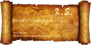 Kroó Sarolta névjegykártya
