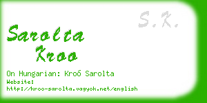 sarolta kroo business card