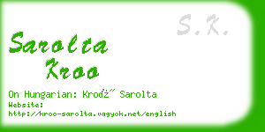 sarolta kroo business card